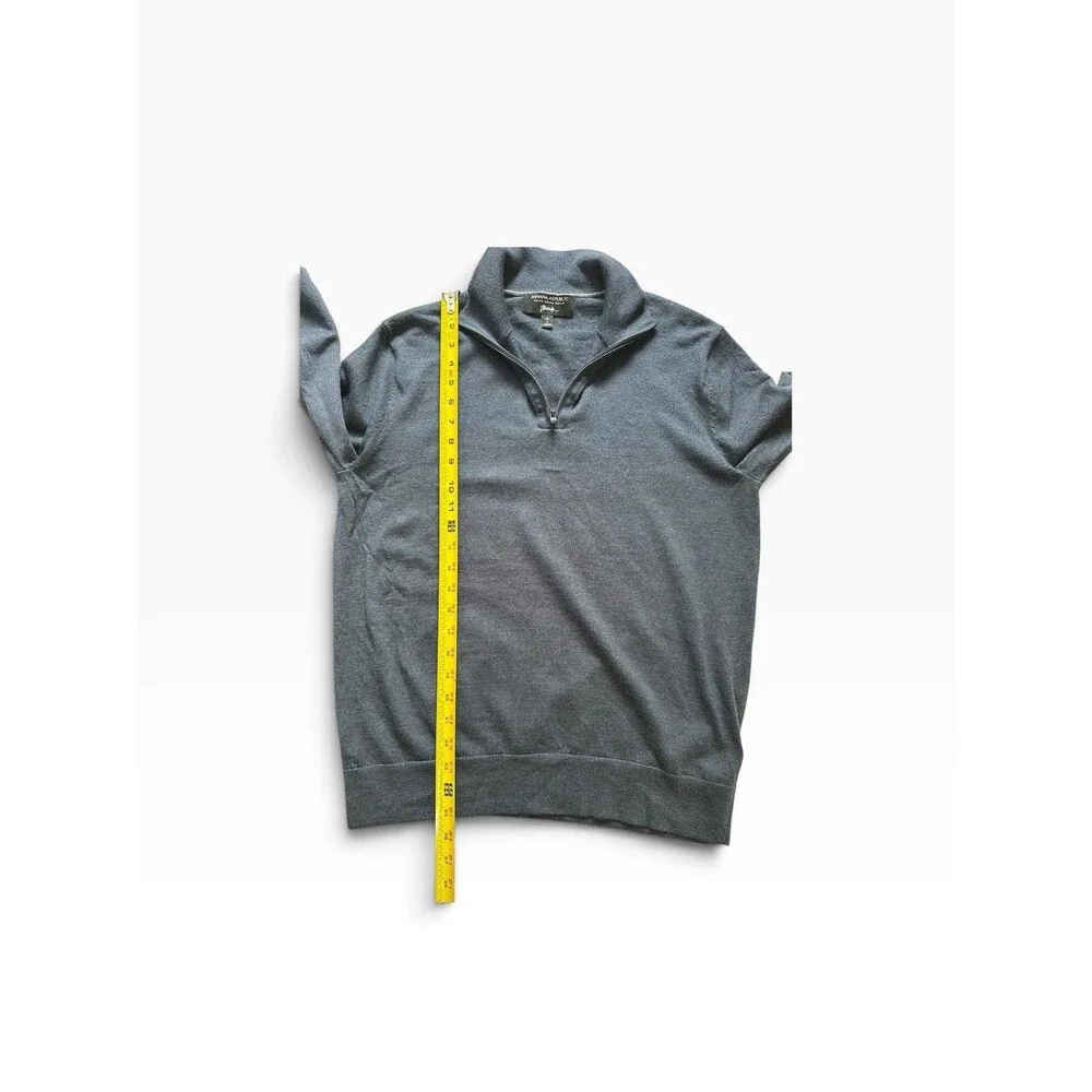 Banana Republic Italian Merino Wool Quarter Zip Sweater Men L Lake Cabin Weekend